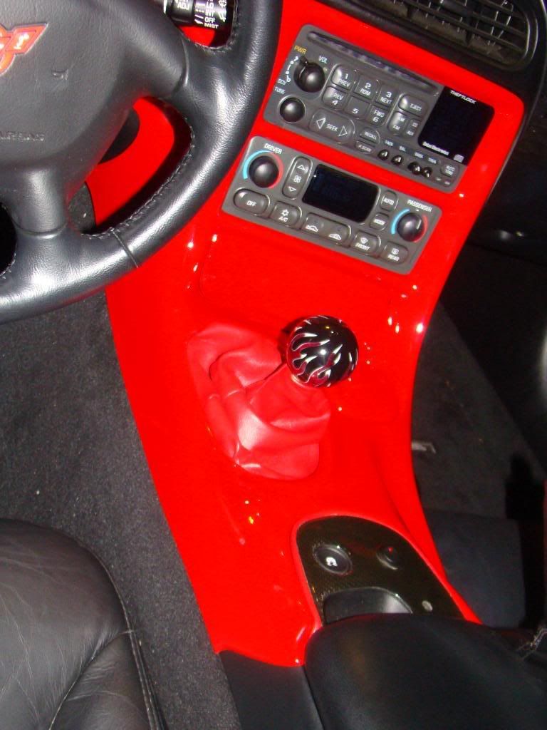 Another mod down, painted center console. Corvette Forum